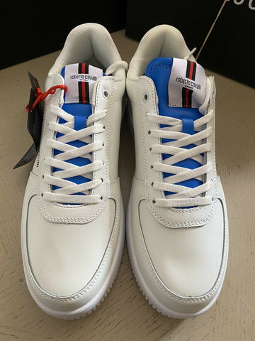 New Roberto Cavalli Men’s Sneakers Shoes White 10 US ( 43 Eu ) Made in Italy
