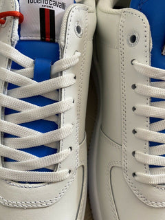 Neue Roberto Cavalli Herren-Sneaker, Schuhe, Weiß, 10 US (43 Eu), hergestellt in Italien
