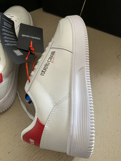 Neue Roberto Cavalli Herren-Sneaker, Schuhe, Weiß, 10 US (43 Eu), hergestellt in Italien