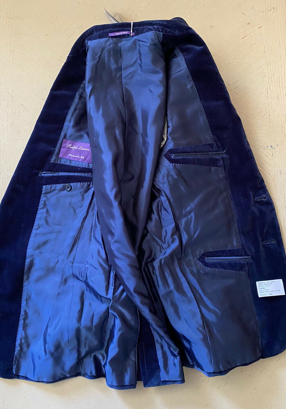 NWT $2495 Ralph Lauren Purple Label Men Sport Coat Blazer Blue 36S US/46S Eu Ita