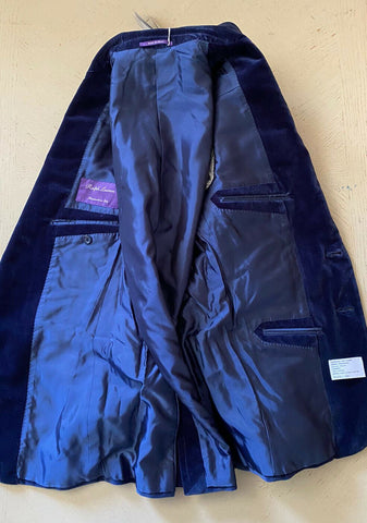 NWT $2495 Ralph Lauren Purple Label Мужской спортивный пиджак Синий 36S США/46S EU Ita