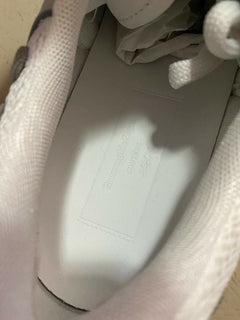 Neu $795 Ermenegildo Zegna Couture Leder-Sneakers Schuhe Weiß/Grau 10 US Italien