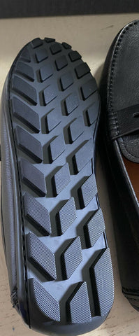 New $625 Ermenegildo Zegna Men Leather Driver Loafers Shoes Black 11 US Italy