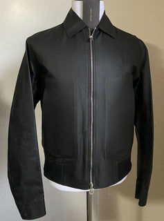 Neu $ 5500 Bottega Veneta Herren Kalbslederjacke Mantel Schwarz 40 US/50 Eu