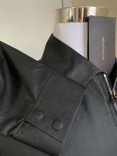 Neu $ 5500 Bottega Veneta Herren Kalbslederjacke Mantel Schwarz 40 US/50 Eu