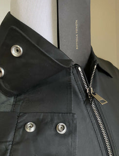 Neu $ 5500 Bottega Veneta Herren Kalbslederjacke Mantel Schwarz 40 US/50 Eu