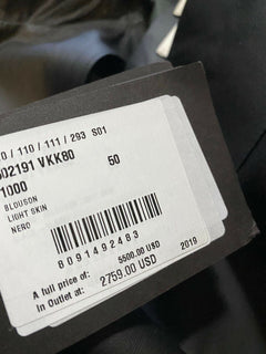Neu $ 5500 Bottega Veneta Herren Kalbslederjacke Mantel Schwarz 40 US/50 Eu