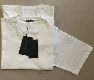 Neu $440 Bottega Veneta Herren Kurzarm-Oversize-T-Shirt Weiß S US/46 Eu
