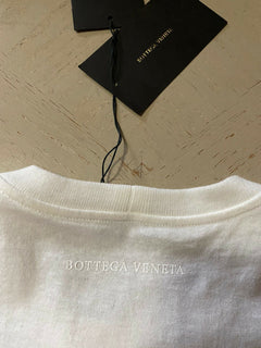 Neu $440 Bottega Veneta Herren Kurzarm-Oversize-T-Shirt Weiß S US/46 Eu