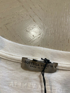 Neu $440 Bottega Veneta Herren Kurzarm-Oversize-T-Shirt Weiß S US/46 Eu