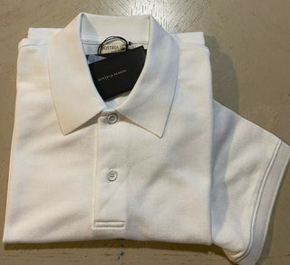 NWT $390 Bottega Veneta Mens Polo Shirt White M US ( 50 Eu ) Italy