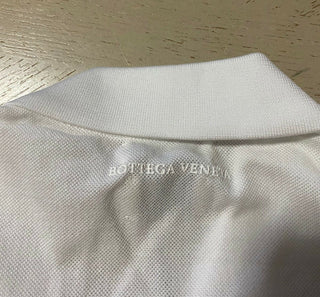 NWT $390 Bottega Veneta Mens Polo Shirt White M US ( 50 Eu ) Italy