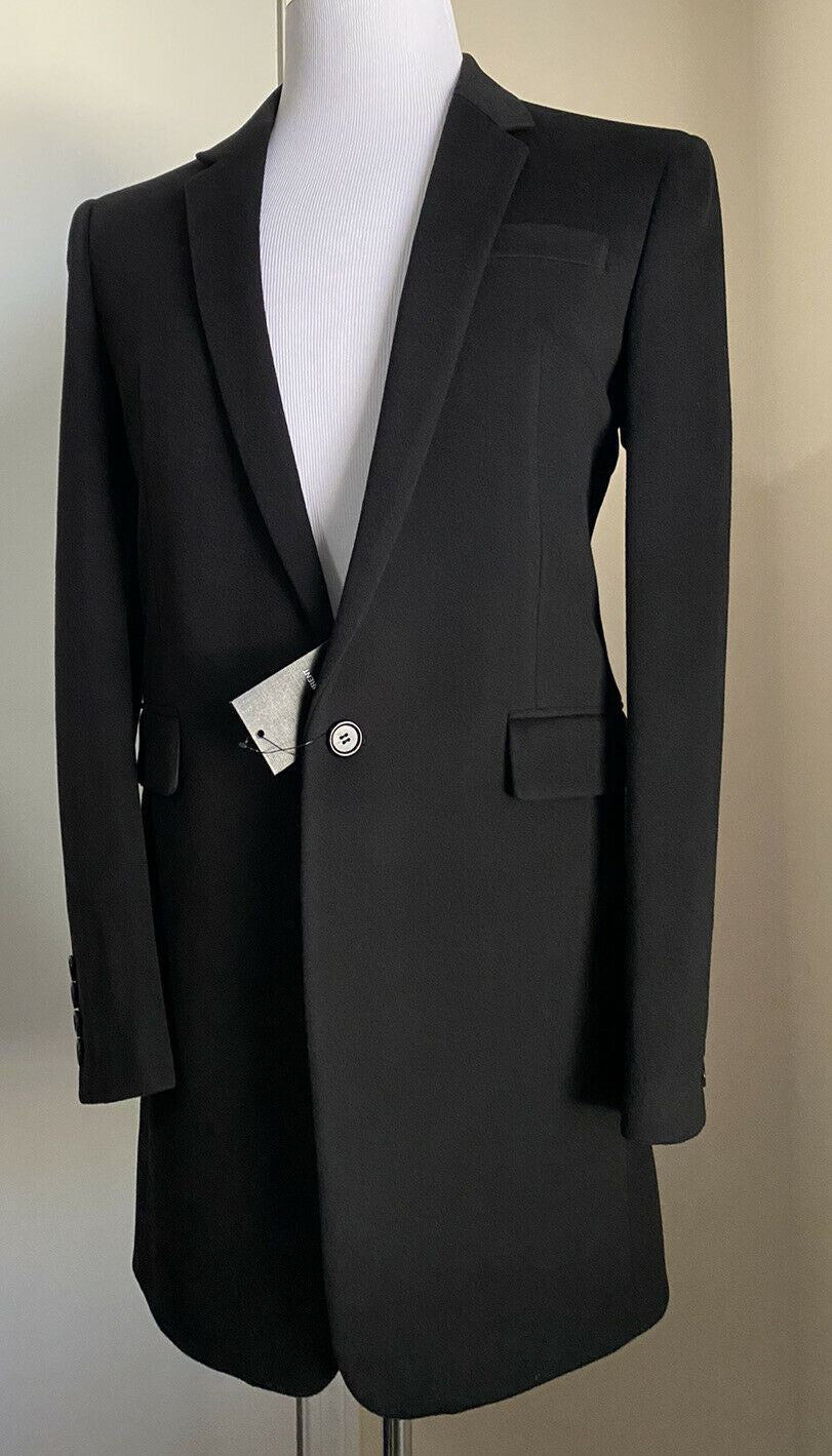 New $3790 Saint Laurent Men Wool/Cashmere Overcoat Coat Black 36 US/46 Eu Italy