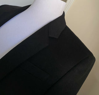 Neu $3790 Saint Laurent Herren Mantel aus Wolle/Kaschmir Schwarz 36 US/46 Eu Italien