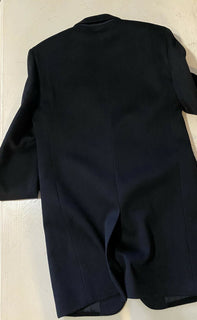 Neu $3790 Saint Laurent Herren Mantel aus Wolle/Kaschmir Schwarz 36 US/46 Eu Italien