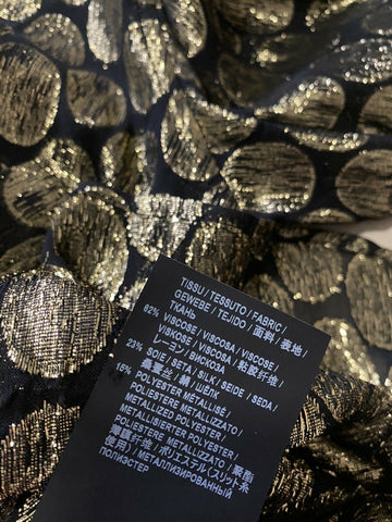 NWT $1490 Saint Laurent Mens Silk Dress Shirt  Black/Gold M ( 38/15 ) Italy