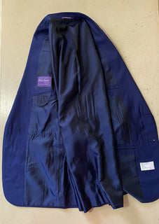 Neu $3295 Ralph Lauren Purple Label Herrenanzug Blau 42L US/52L Eu Italien