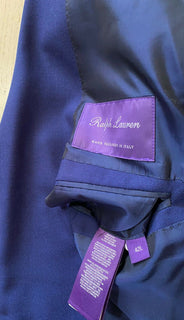 Neu $3295 Ralph Lauren Purple Label Herrenanzug Blau 42L US/52L Eu Italien