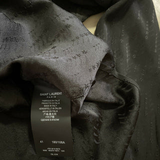 NWT $1190 Saint Laurent Mens Silk Dress Shirt  Black M ( 41/16 ) Italy