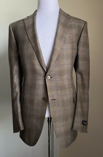 New $2995 Ermenegildo Zegna Sport Coat Blazer Brown 46R US ( 56R Eu ) Italy