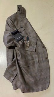New $2995 Ermenegildo Zegna Sport Coat Blazer Brown 46R US ( 56R Eu ) Italy
