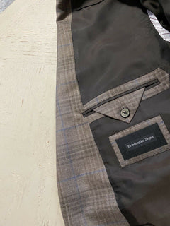 New $2995 Ermenegildo Zegna Sport Coat Blazer Brown 46R US ( 56R Eu ) Italy