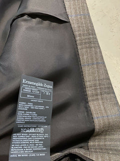 New $2995 Ermenegildo Zegna Sport Coat Blazer Brown 46R US ( 56R Eu ) Italy