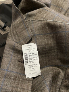 New $2995 Ermenegildo Zegna Sport Coat Blazer Brown 46R US ( 56R Eu ) Italy
