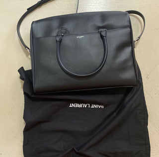 Neue 1490 $ Saint Laurent Große Leder Messenger Schultertasche Schwarz