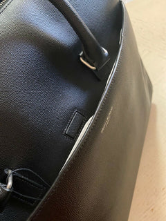 Neue 1490 $ Saint Laurent Große Leder Messenger Schultertasche Schwarz