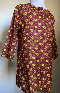Neues Gucci Sunflower on Mublin Shirt Gelb/Rot Größe XL (52 Eu) Italien