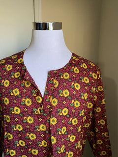 Neues Gucci Sunflower on Mublin Shirt Gelb/Rot Größe XL (52 Eu) Italien
