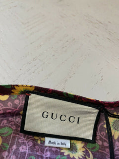 Neues Gucci Sunflower on Mublin Shirt Gelb/Rot Größe XL (52 Eu) Italien