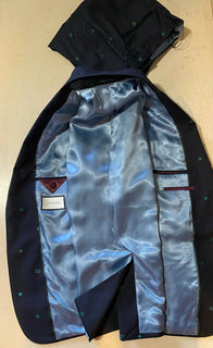 Neuer 4800 $ Gucci Herrenanzug GG Monogram Navy 40R US (50R Eu) Italien