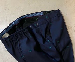 Neuer 4800 $ Gucci Herrenanzug GG Monogram Navy 40R US (50R Eu) Italien
