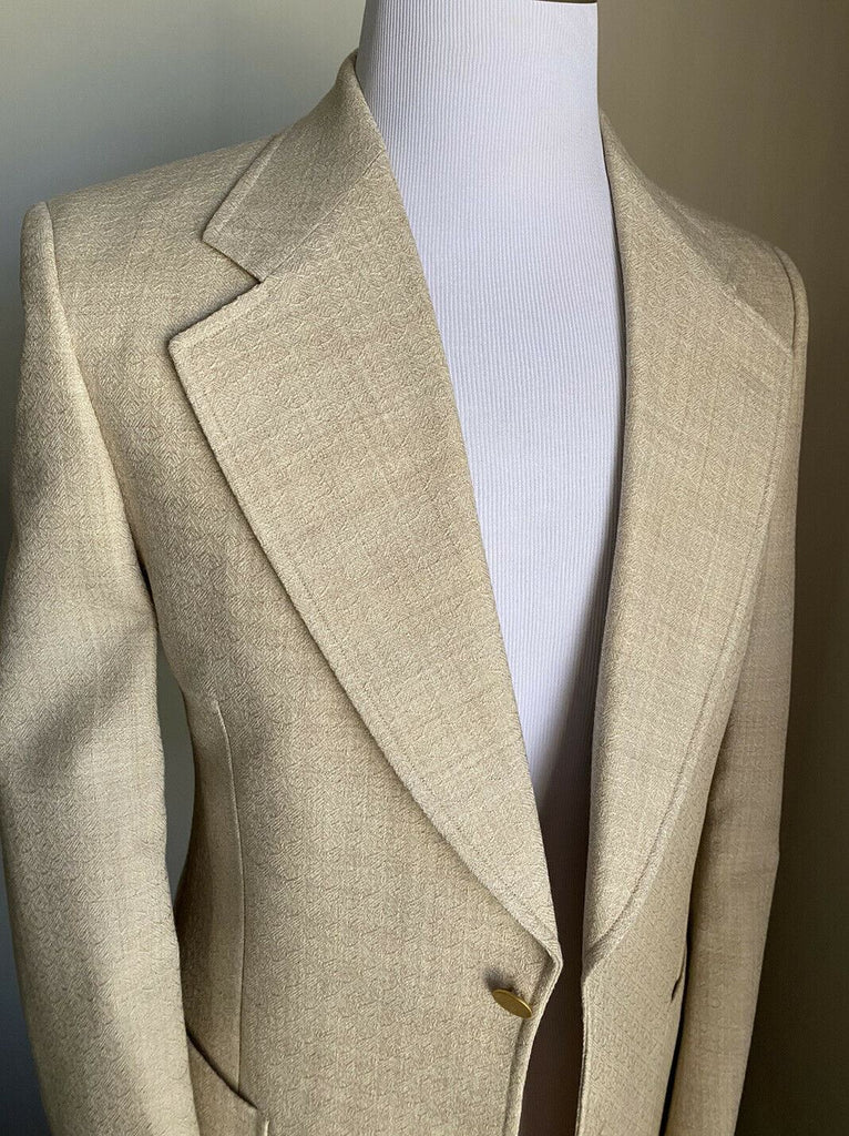 NWT $2400 Gucci Men Operated Wool Sport Coat Jacket Ivory 40R US ( 50R Eu )