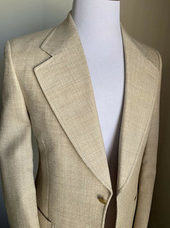 NWT $2400 Gucci Men Operated Wool Sport Coat Jacket Ivory 40R US ( 50R Eu )