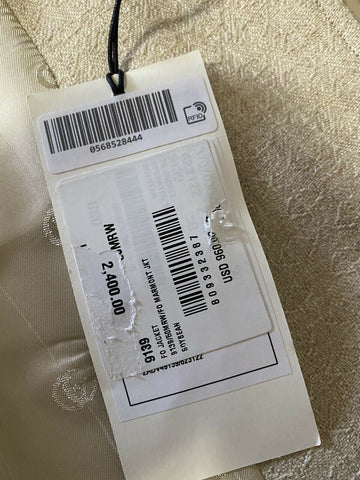 NWT $2400 Gucci Men Operated Wool Sport Coat Jacket Ivory 40R US ( 50R Eu )