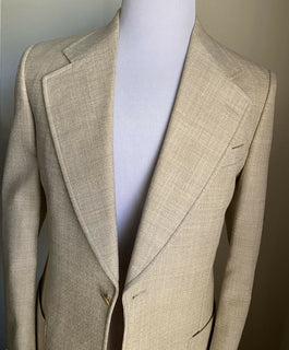 NWT $2400 Gucci Men Operated Wool Sport Coat Jacket Ivory 40R US ( 50R Eu )