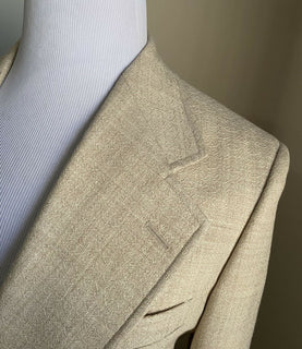 NWT $2400 Gucci Men Operated Wool Sport Coat Jacket Ivory 40R US ( 50R Eu )