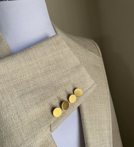 NWT $2400 Gucci Men Operated Wool Sport Coat Jacket Ivory 40R US ( 50R Eu )