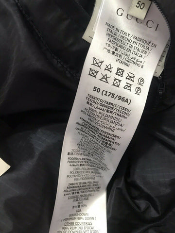 New 2400 Gucci Men Puffer Jacket Coat Black Size L ( 50 Eu ) Italy