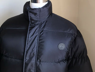 Neue 2400 Gucci Herren Pufferjacke Mantel Schwarz Größe L (50 Eu) Italien