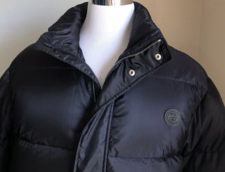 Neue 2400 Gucci Herren Pufferjacke Mantel Schwarz Größe L (50 Eu) Italien