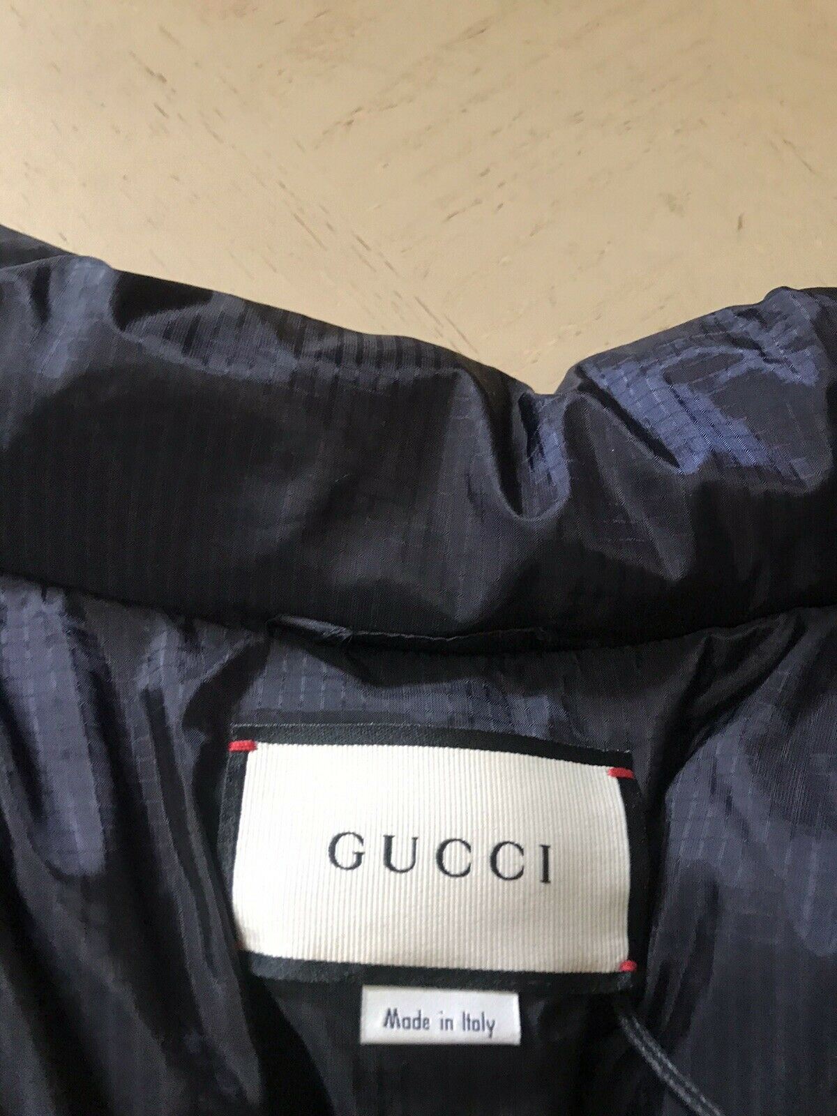 Neue 2400 Gucci Herren Pufferjacke Mantel Schwarz Größe L (50 Eu) Italien