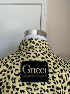 Neu $2890 Gucci Herrenjacke Mantel Beige/Schwarz Größe L
