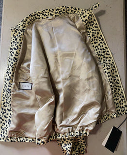 Neu $2890 Gucci Herrenjacke Mantel Beige/Schwarz Größe L