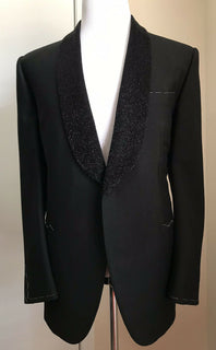 Neu $8900 Brioni Herren Lava Rock Smokinganzug Schwarz 46R US/56R Eu Italien