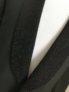 Neu $8900 Brioni Herren Lava Rock Smokinganzug Schwarz 46R US/56R Eu Italien