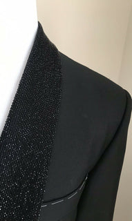 Neu $8900 Brioni Herren Lava Rock Smokinganzug Schwarz 46R US/56R Eu Italien
